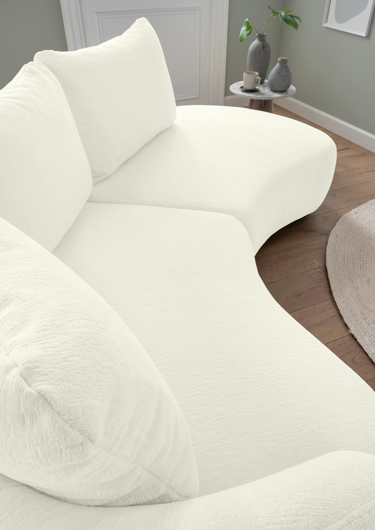 Ecksofa Doppo, Weiß S: 139x250 cm - Schwarz/Weiß, MODERN, Textil (139/250cm) - Livetastic