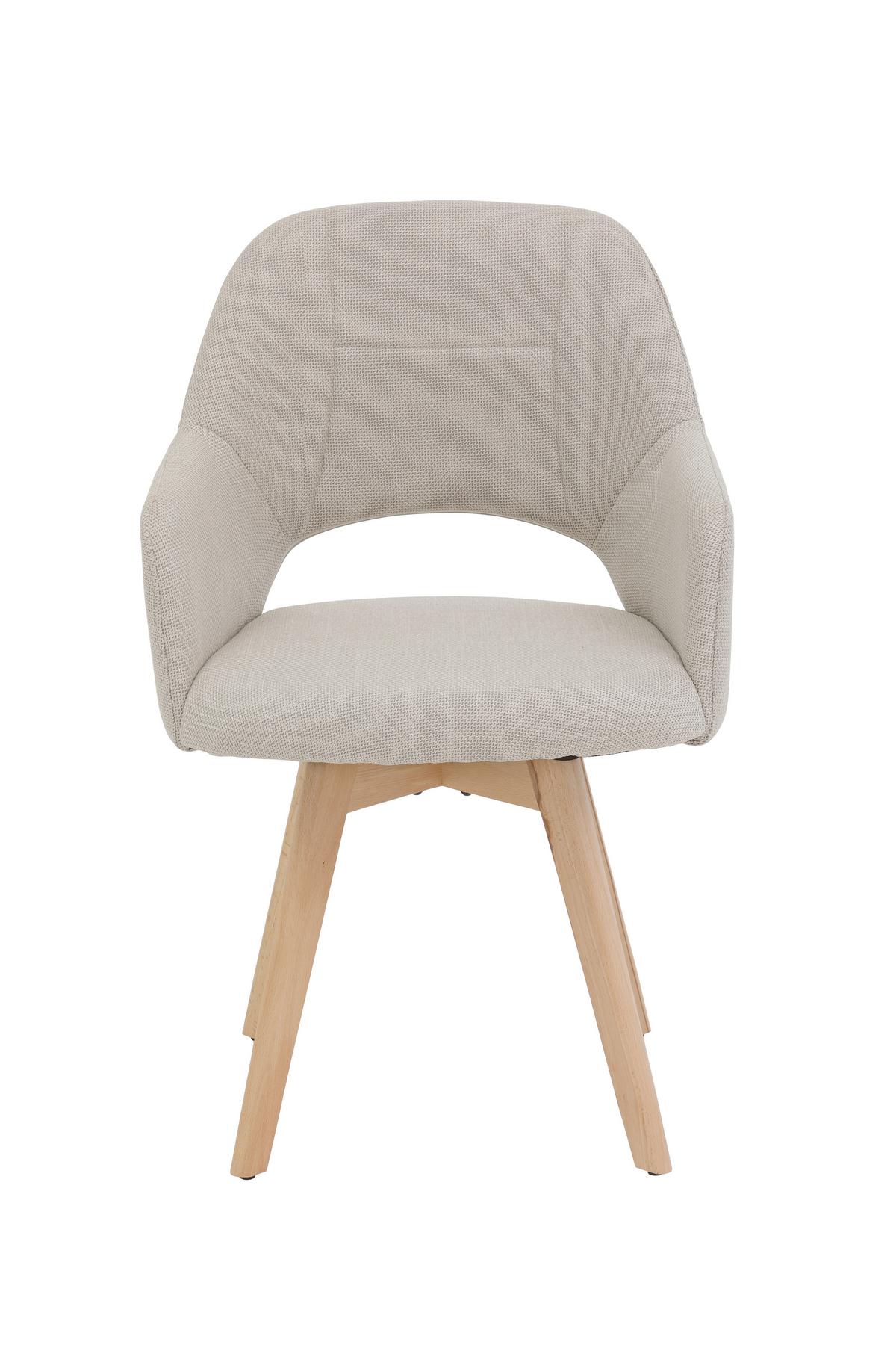 SESSELSET STADE S 2ER-SET - Beige/Buchefarben, MODERN, Holz/Textil (57/88/61cm) - P & B