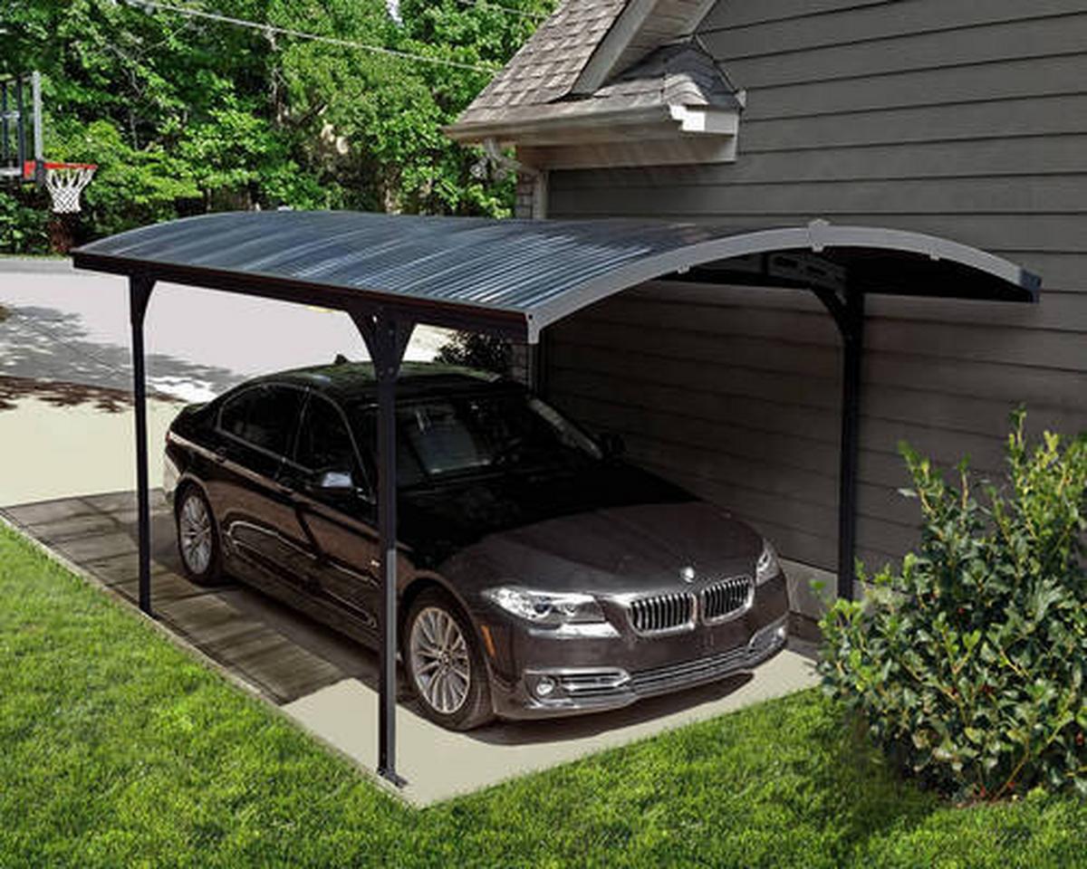 Carport Carport Atlas 5000 - Anthrazit/Bronzefarben, Basics, Kunststoff/Metall (288/242/495cm)