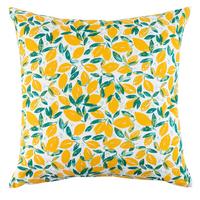 Dekorační polštář žlutá/zelená/bílá ca. 45x45cm - bílá/zelená, textil (45/45cm)