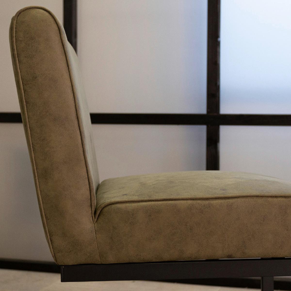 Schwingstuhl-Set Benji Dunkelgrün - Dunkelgrün/Schwarz, KONVENTIONELL, Textil/Metall (53/81/61cm) - MID.YOU