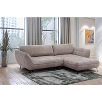 Ecksofa Samoa Hellbraun S: 282x187 Cm - Hellbraun/Schwarz, Design, Textil (282/187cm) - Livetastic