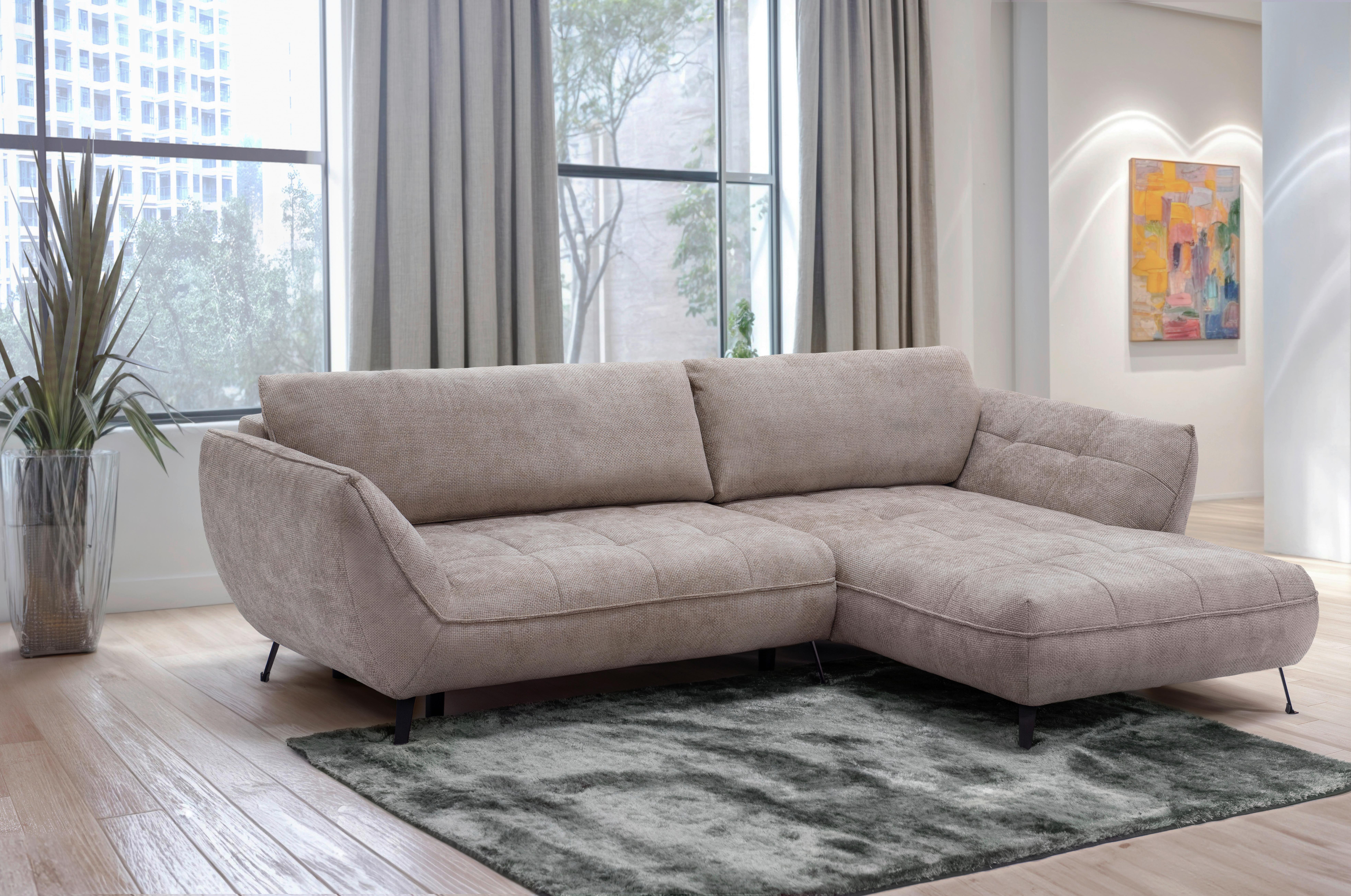 ECKSOFA Samoa Hellbraun S: 282x187 cm