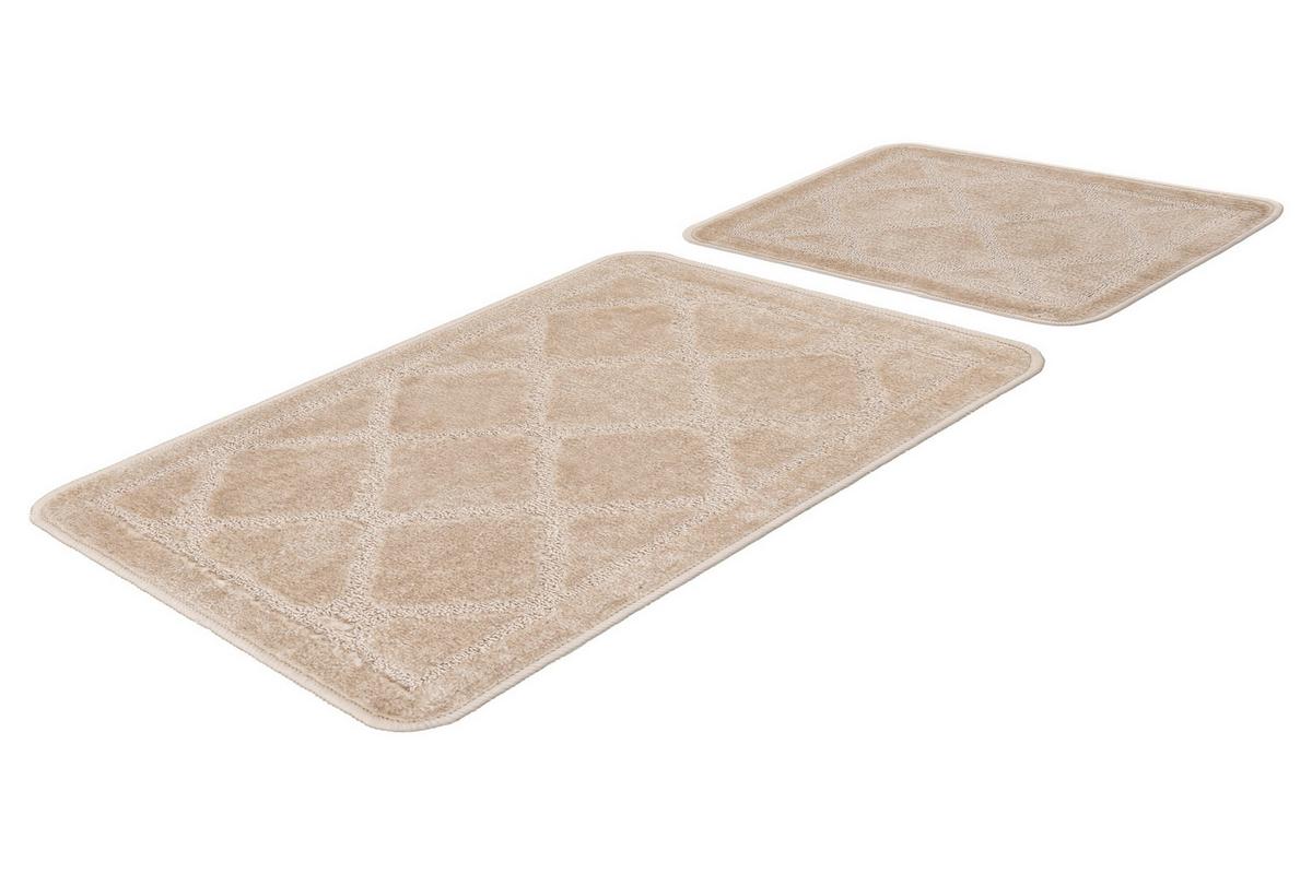 SADA KÚPEĽŇOVÝCH PREDLOŽIEK LAGOON 125 BEIGE  2ER-SET - Basics (50/80cm) - Kayoom
