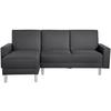 Ecksofa Mit Schlaffunktion Just Fashion Graphitfarben - Chromfarben/Graphitfarben, KONVENTIONELL, Textil (152/230cm) - Max Winzer