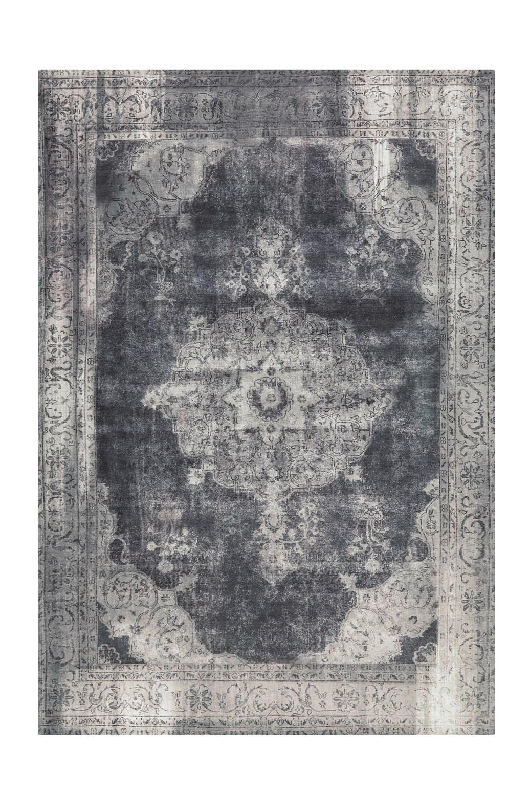 Flachwebeteppich Vintage 8400 Grau, 140x200 Cm