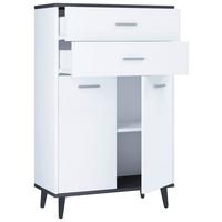 Kommode 60cm Landos Weiß - Anthrazit/Weiß, MODERN, Holzwerkstoff (60/97/28cm) - MID.YOU