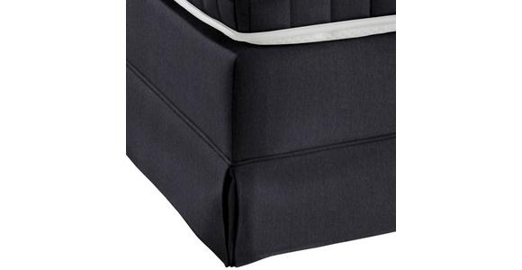 Boxspringbett mit Kontinental Matratze 160x200 Domino - Anthrazit, KONVENTIONELL, Holz (160/200cm) - James Wood