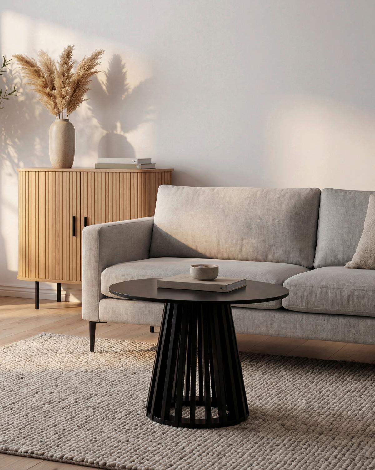 Couchtisch Garle Mdf Schwarz, B: 60 cm - Schwarz, Trend, Holzwerkstoff (60/44/60cm)