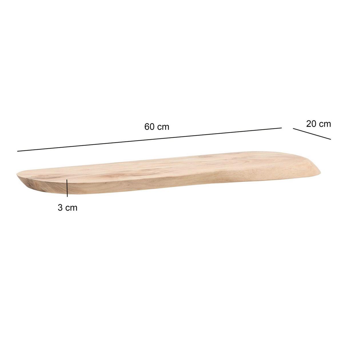 WANDBOARD Akaziefarben B: 60cm - Akaziefarben, Design, Holz (60/3/20cm) - Livetastic