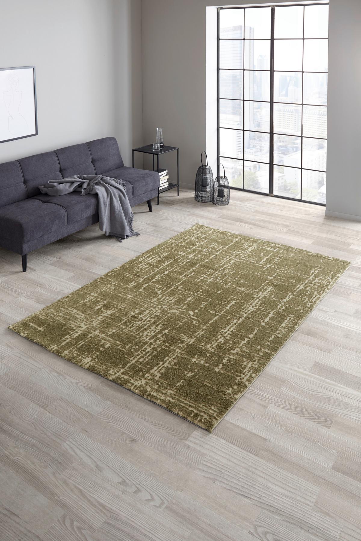Webteppich Grün Theo 80x150 cm Textil - Grün, MODERN, Textil (80/150cm) - Luca Bessoni