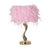 Tischleuchte Cart Pink Pink, Goldfarben B: 25 cm - Pink/Goldfarben, Basics, Kunststoff/Metall (25/47/25cm)