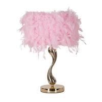 Tischleuchte Cart Pink Pink, Goldfarben B: 25 cm - Pink/Goldfarben, Basics, Kunststoff/Metall (25/47/25cm)