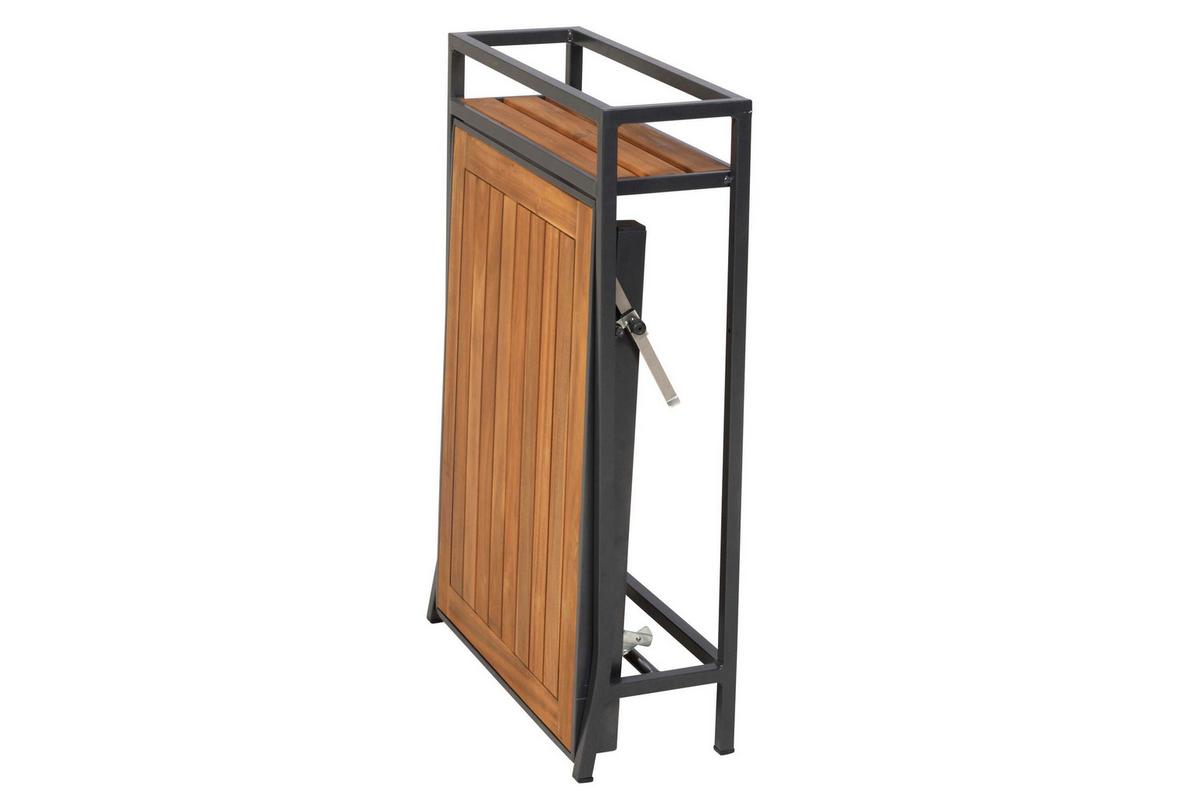 Gartentischgruppe 3tlg. Set - Graphitfarben/Naturfarben, KONVENTIONELL, Holz/Textil - Gardenson