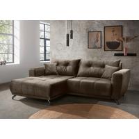 Ecksofa Restato, Braun S: 177x246 cm - Schwarz/Braun, MODERN, Textil (177/246cm) - MID.YOU