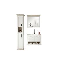 Badezimmer Florenz Pinienfarben B: 143cm - Weiß/Pinienfarben, Design, Naturmaterialien/Holzwerkstoff (143/200/46cm) - MID.YOU