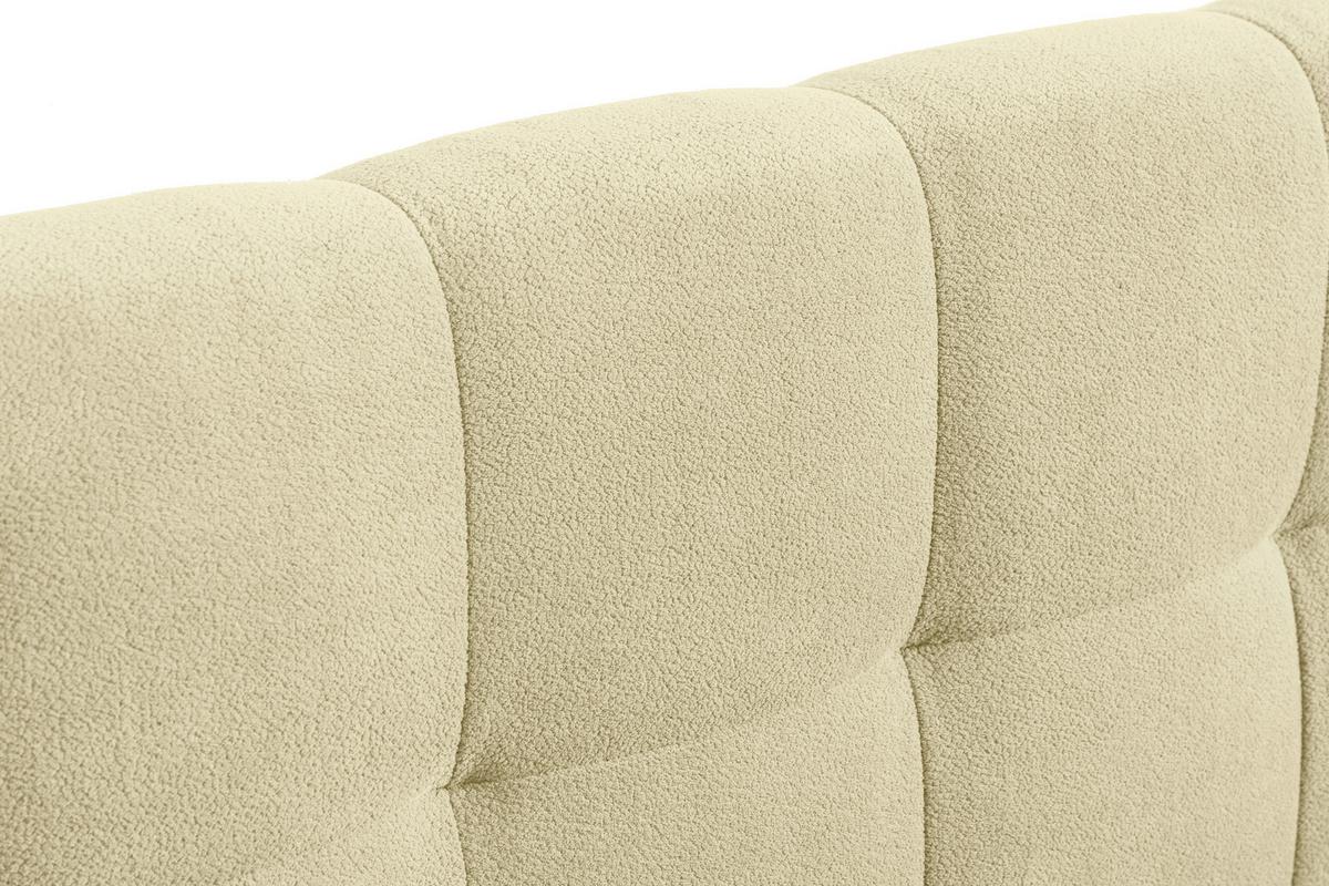 Polsterbett Natalia Beige B: 208 Cm - Beige/Schwarz, Design, Holzwerkstoff/Textil (208/90/228cm) - Livetastic