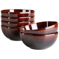 Schüssel Cordelia Braun Rot 6-Teilig - Rot/Braun, Trend, Keramik (16/6,5cm) - Mäser