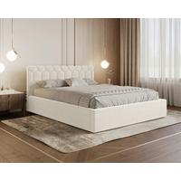 POLSTERBETT Veronice Creme 140x200cm - Creme/Schwarz, MODERN, Holz (140/200cm) - MID.YOU
