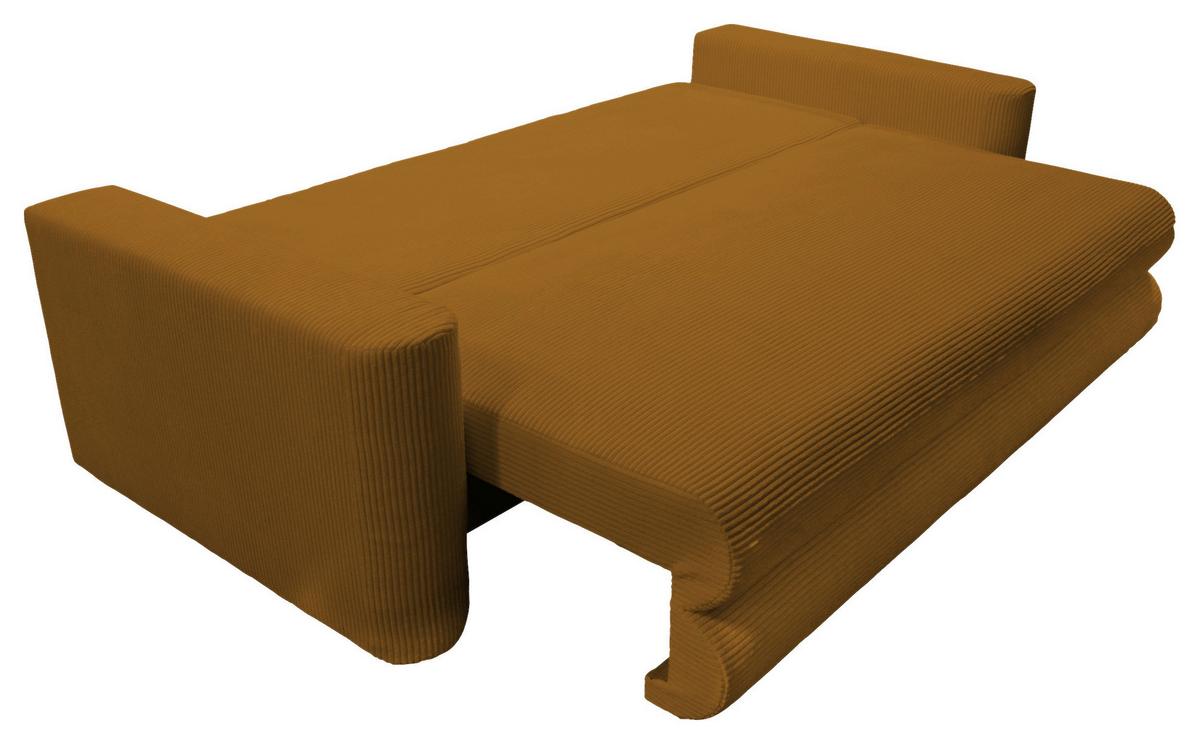 Schlafsofa Ralf Rostfarben B: 232 cm - Rostfarben/Silberfarben, Design, Textil (232/88/105cm) - MID.YOU