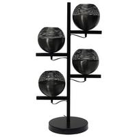 Stehleuchte Eclipse 125 Schwarz B: 31 Cm - Schwarz, Basics, Metall (31/39/92cm) - Kayoom