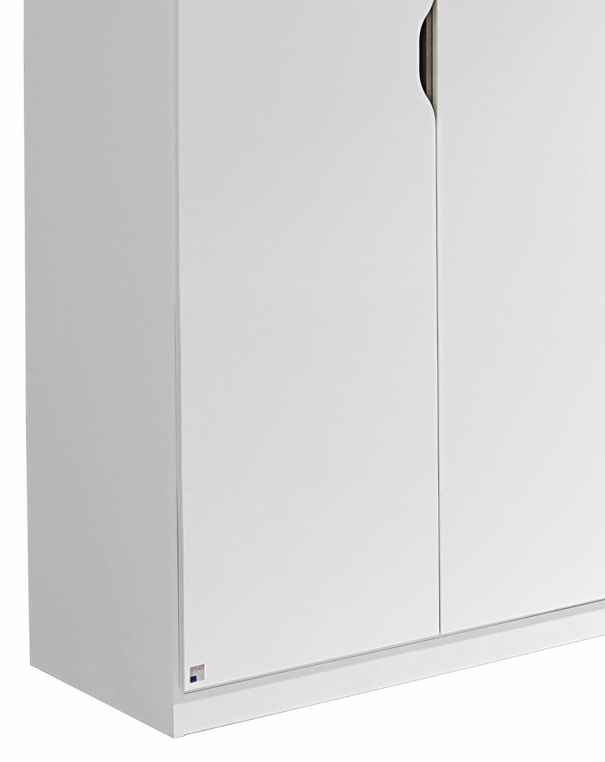 Drehtürenschrank Grifflos 136cm Freising, Alpinweiß - Weiß, MODERN, Holzwerkstoff (136/197/54cm) - Rauch Möbel