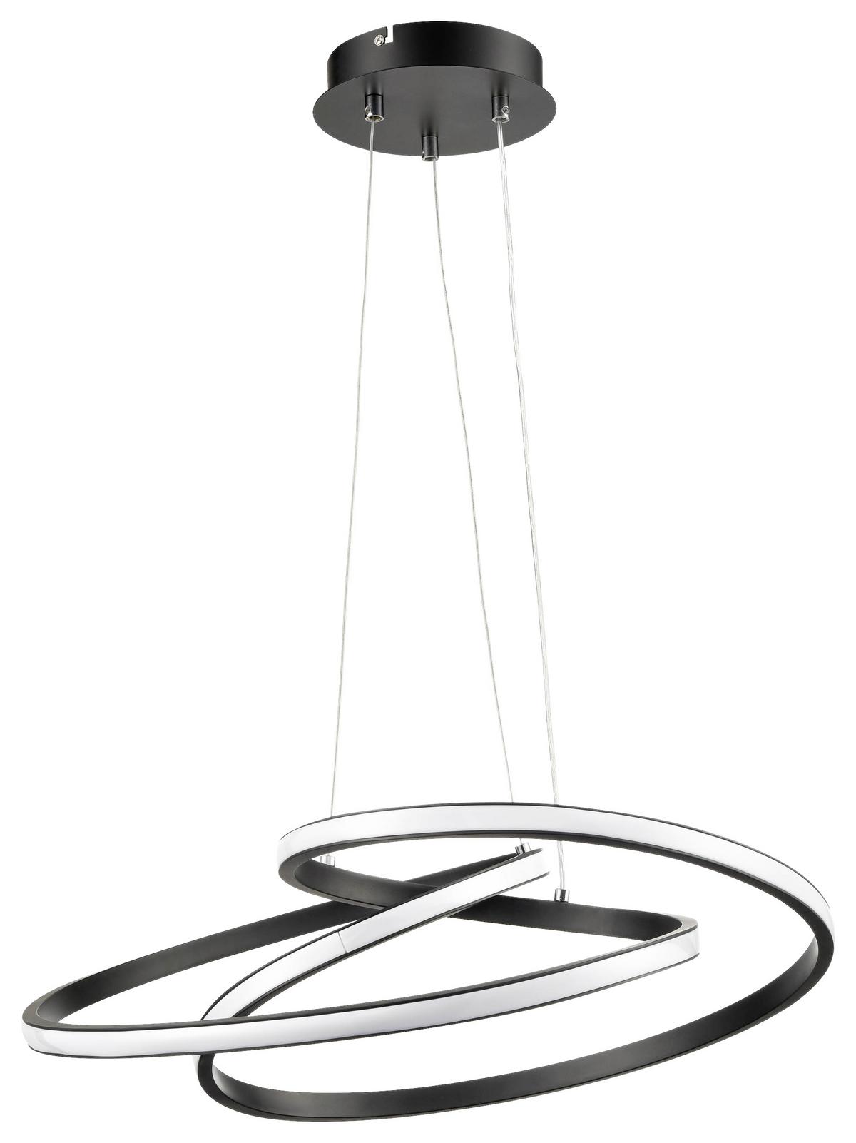 Závěsné LED svítidlo Mofer, 50/120cm, 33 Watt - černá, Moderní, kov/plast (50/120cm) - Premium Living