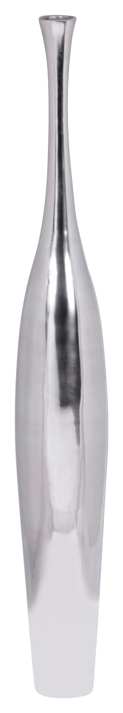 Dekorační Váza Wohnling Stříbrná - barvy stříbra, Moderní, kov (13/100/13cm) - MID.YOU