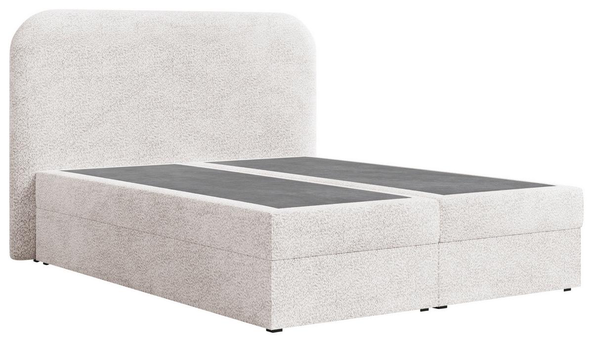 BOXBETT London Elfenbein 160x200cm - Elfenbein/Schwarz, MODERN, Holz/Kunststoff (160/200cm) - MID.YOU