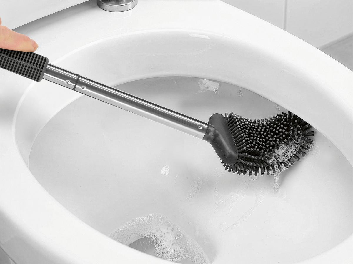 WC-BÜRSTE CLEANMAXX - Edelstahlfarben/Grau, Basics, Kunststoff/Metall (11,50/6,50/43cm) - CLEANMAXX