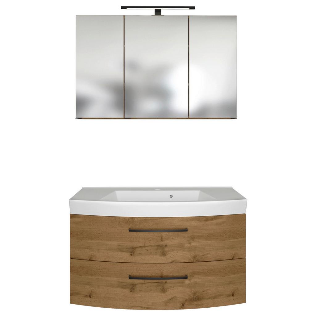 BADEZIMMER B: 100 cm Eiche Wotan Dekor