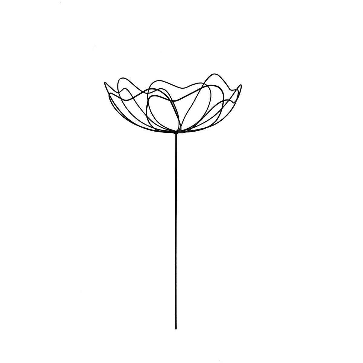 Dekoblume Larissa - Schwarz, KONVENTIONELL, Metall (18/46cm) - Luca Bessoni
