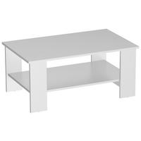 Couchtisch mit Ablagefach Paolo, Weiss - Weiß, KONVENTIONELL, Holz/Holzwerkstoff (90/41/55cm)