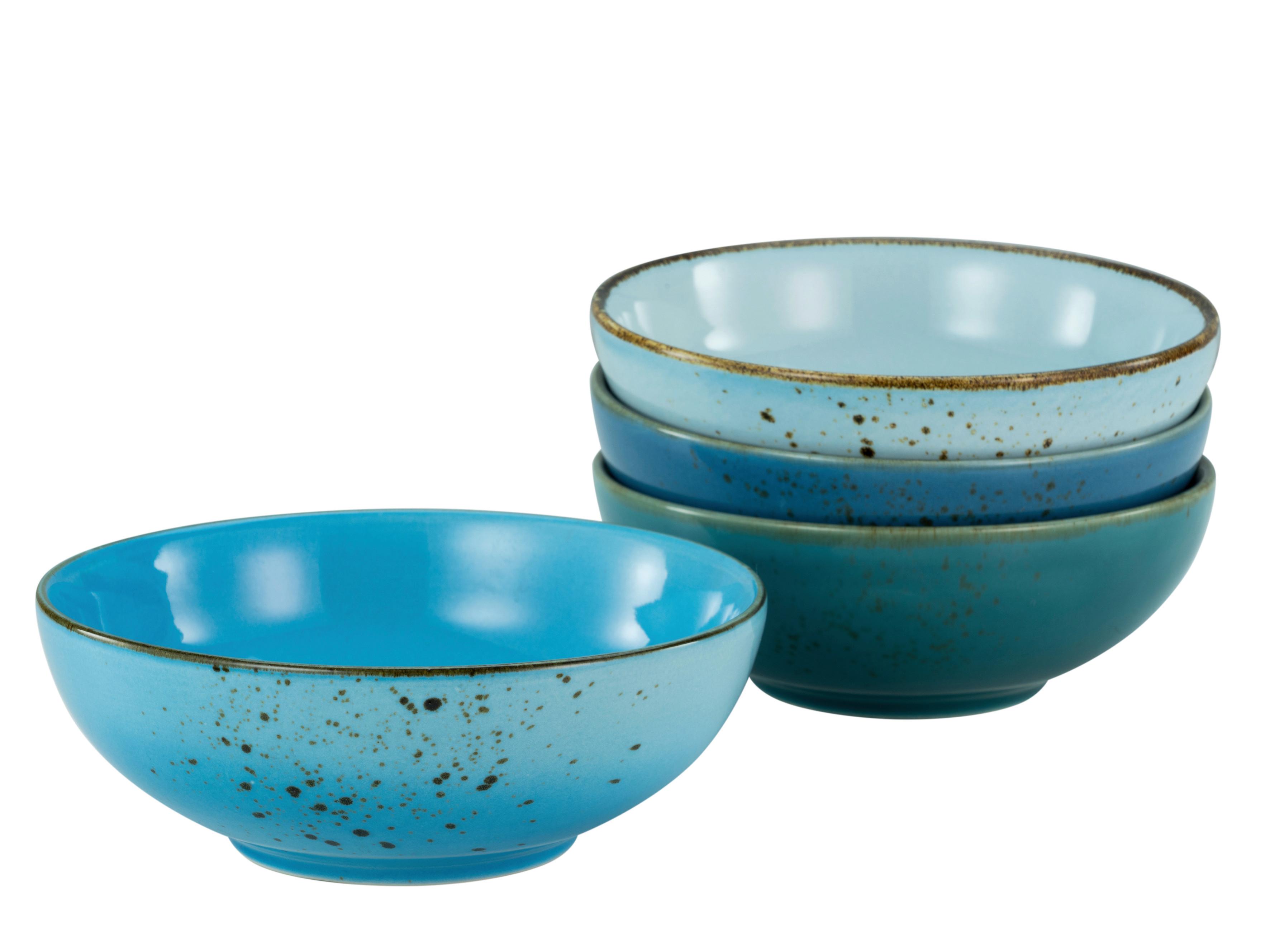 Schüsselset Keramik Mulitcolor 4--Teilig. D/H: 16,5 / 5,5 cm - Multicolor, KONVENTIONELL, Keramik (16,5/5,5cm) - Creatable