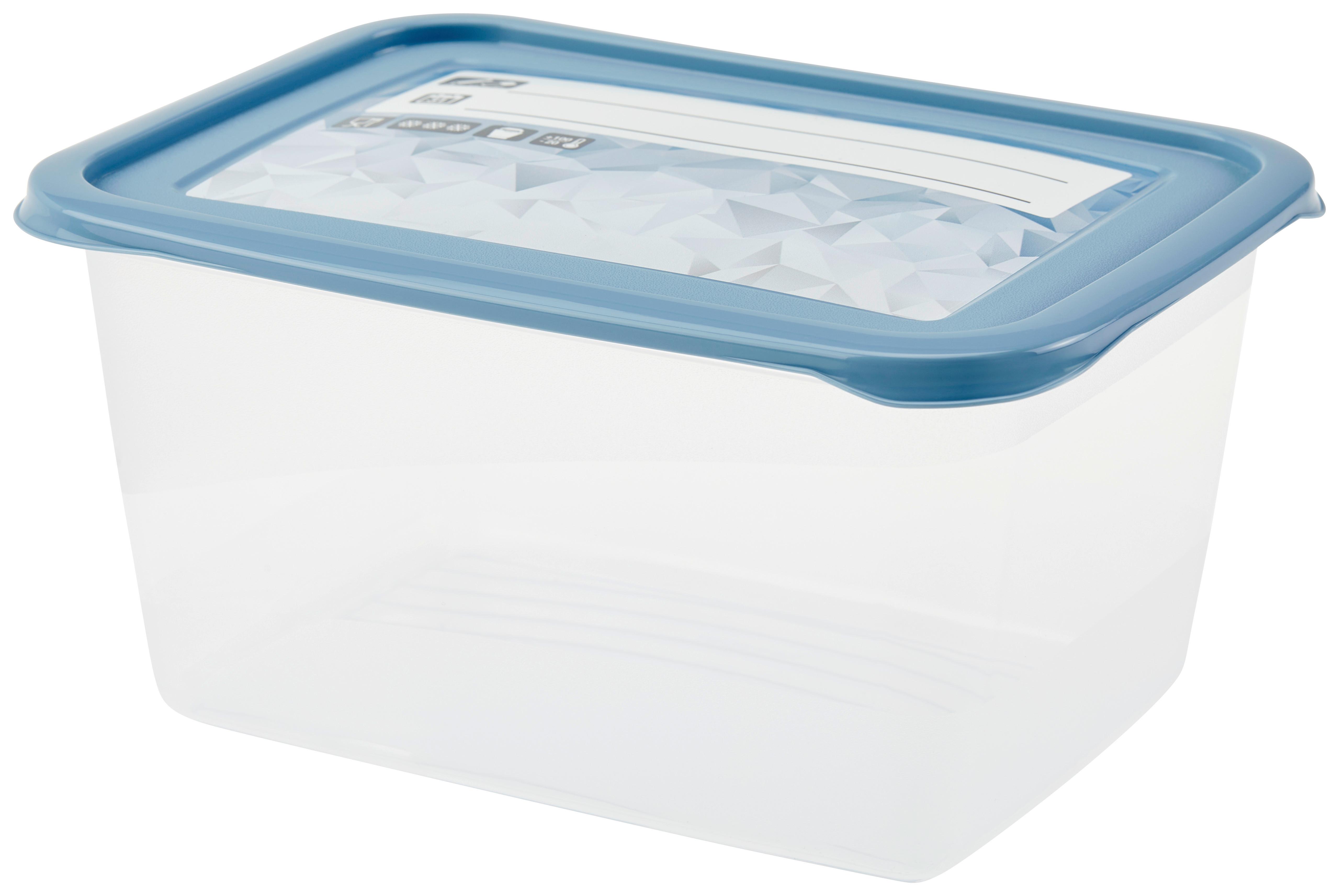 Gefrierdose 2er-Set Mia ca. 2 L Spülmaschinengeeigent - Blau/Weiß, KONVENTIONELL, Kunststoff (20,5/15,5/10,5cm)