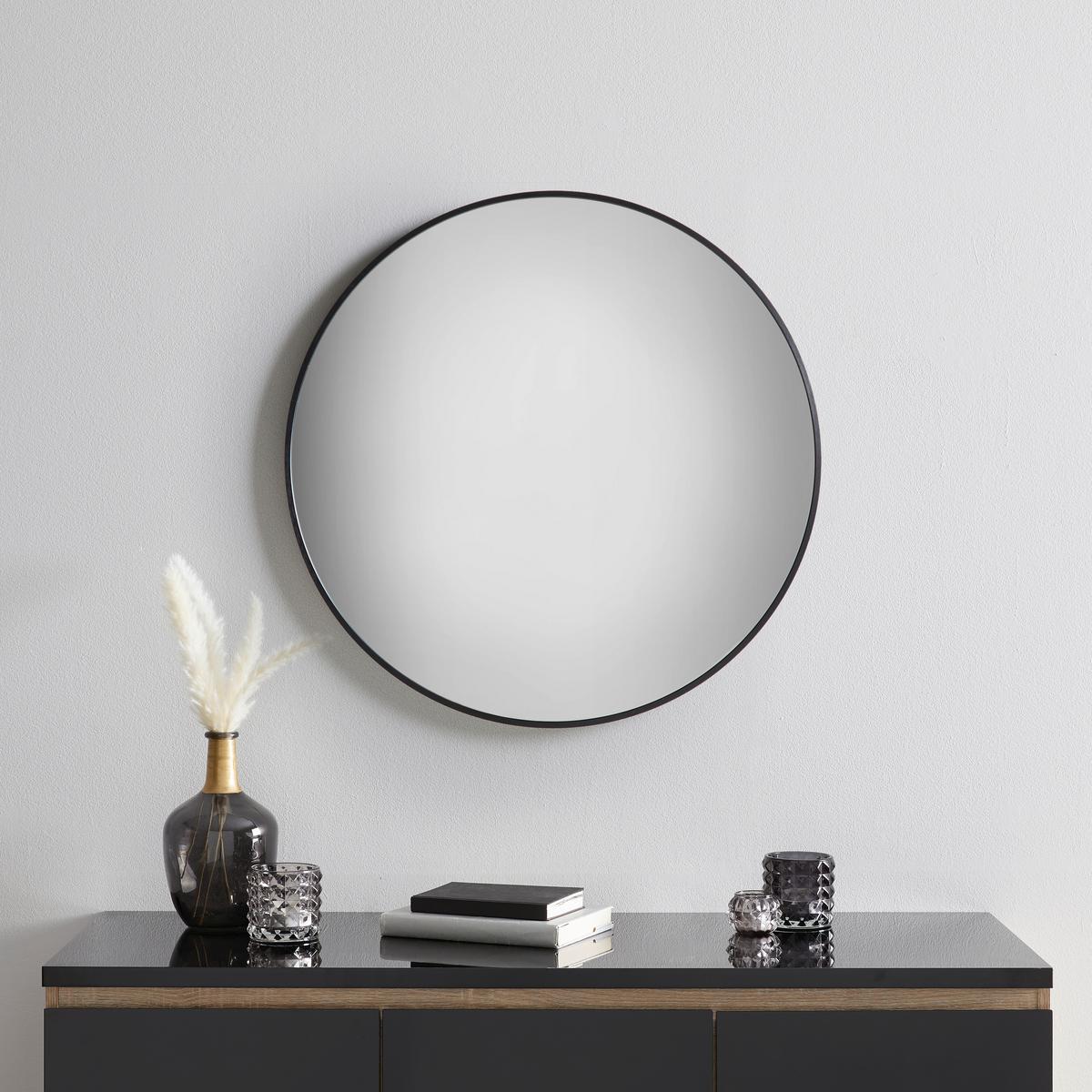 Zrkadlo BRITT čierna - čierna, Modern, kov/sklo (70cm) - Mömax