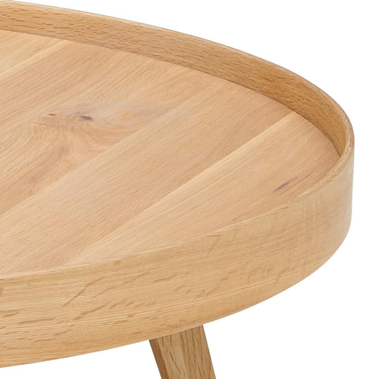 Konferenčný stolík P: 90cm - prírodná farba, Modern, drevo/kompozitné drevo (90/38cm)