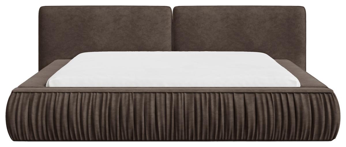 Polsterbett Vanessa mit Bettkasten 160x200 - Schwarz/Braun, MODERN, Holz/Metall (160/200cm) - Livetastic