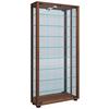Hängevitrine Vitrosa Nussbaumfarben B:59 cm - Nussbaumfarben/Schwarz, MODERN, Glas/Holzwerkstoff (59/114,3/18cm) - MID.YOU