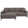 Ecksofa Ted Grau S: 174x228 Cm - Schwarz/Grau, Trend, Textil (174/228cm)