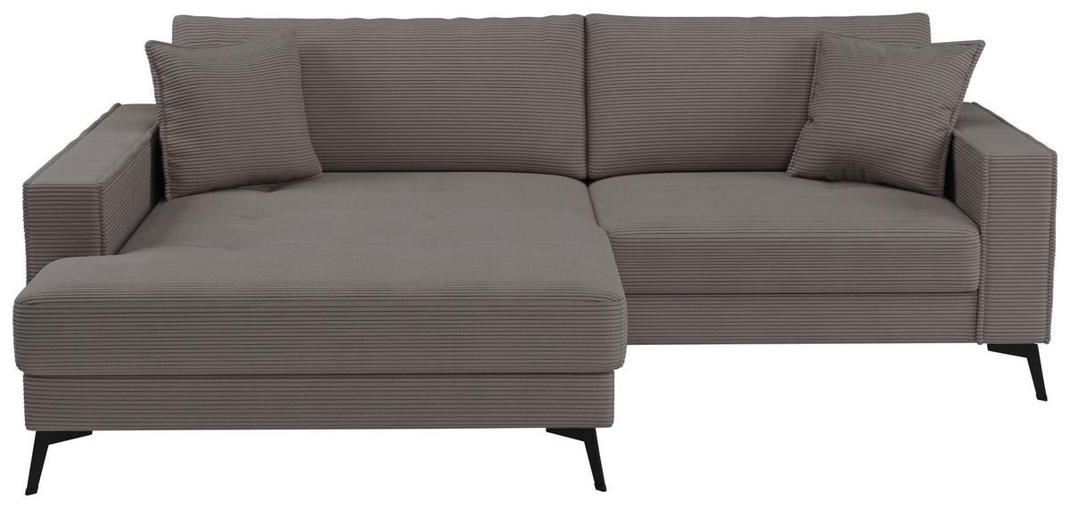 Ecksofa Ted Grau S: 174x228 Cm - Schwarz/Grau, Trend, Textil (174/228cm)