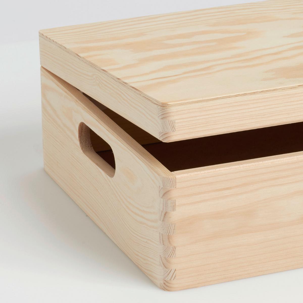 Aufbewahrungsbox Naturfarben, Holz - Naturfarben, Basics, Holz (40/30/14cm) - Zeller Present