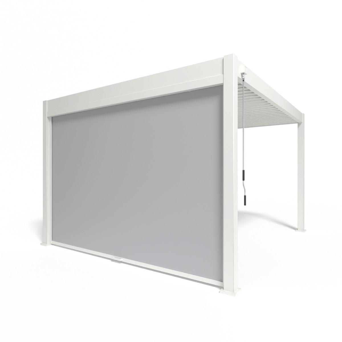 Pergola-rollo 340x236 Cm, Weiß - Weiß Hochglanz, Basics, Textil/Metall (339,9/236,5/9cm)