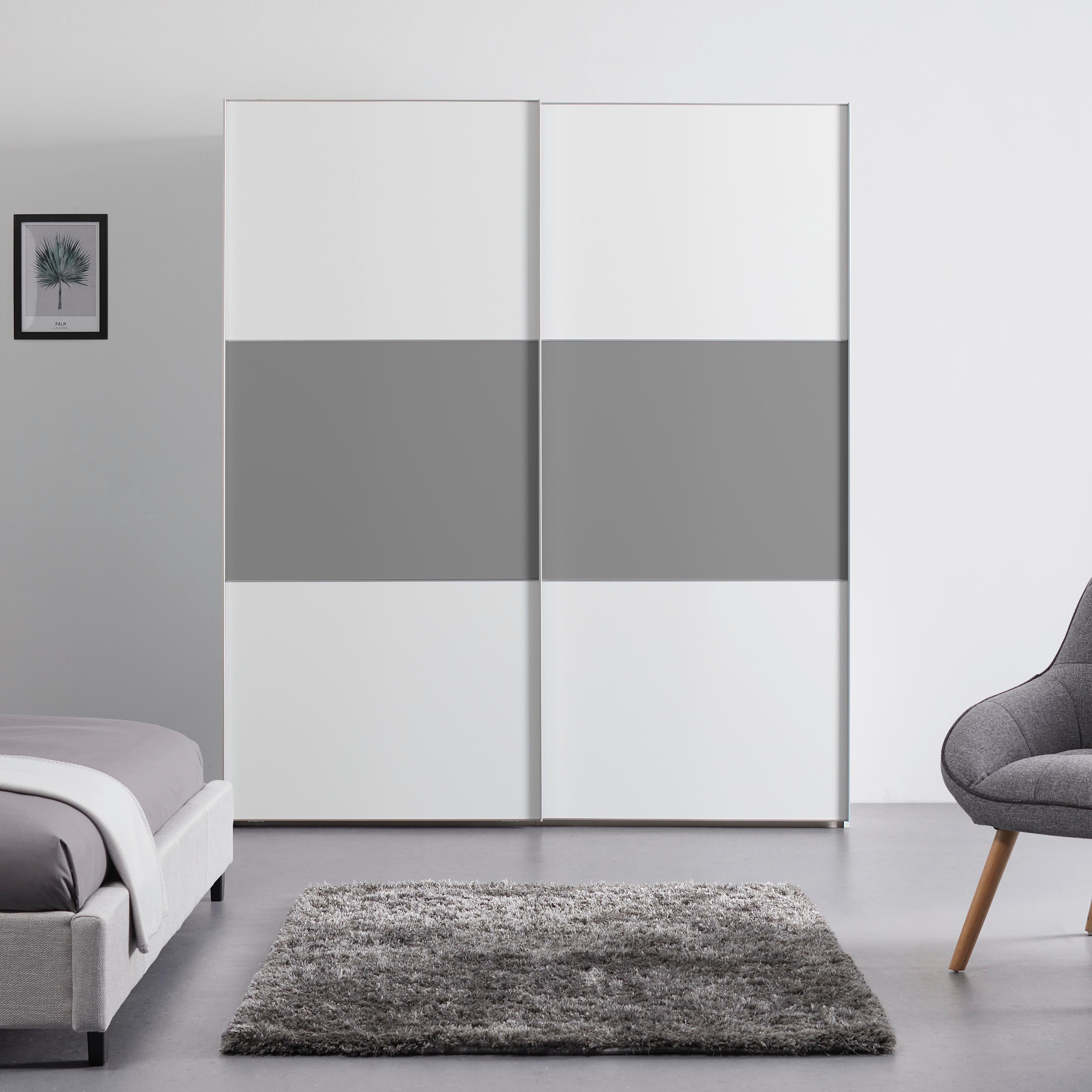 Schwebetürenschrank Includo Weiß/Saphir Zimmer