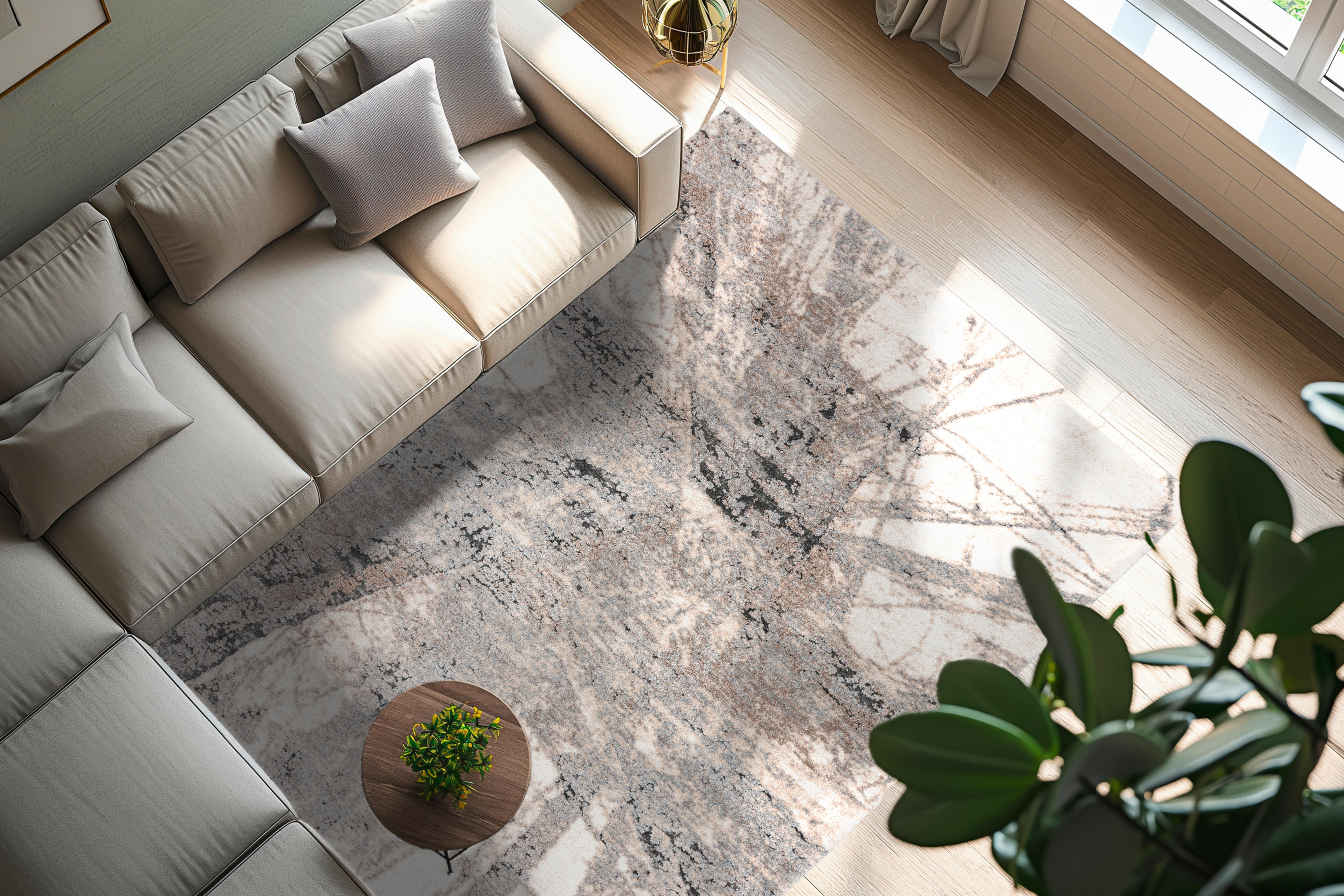 Webteppich My Bologna - Creme/Grau, LIFESTYLE, Textil (120/170cm) - Obsession