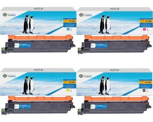 G&G Toner Multipack Schwarz, Cyan, Magenta, Gelb - Schwarz, Basics, Kunststoff