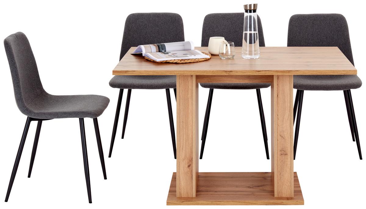 Esstisch Patrik 120x80 cm Eiche Dekor - Eichefarben, MODERN, Holzwerkstoff (120/74/80cm)