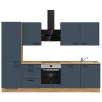 Küchenleerblock Easytouch High-Line, H10 Links - Blau/Eichefarben, MODERN, Holzwerkstoff (300cm) - Nobilia