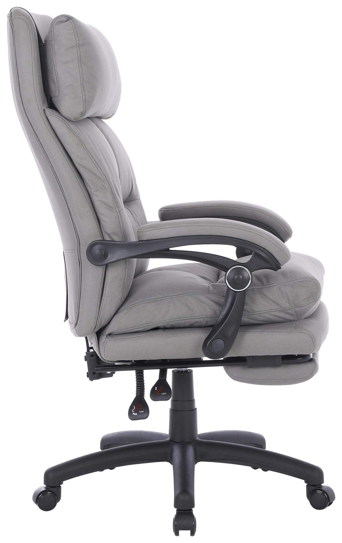 Höhenverstellbarer Chefsessel mit klappbaren Armlehnen und fünfarmigem Fußkreuz