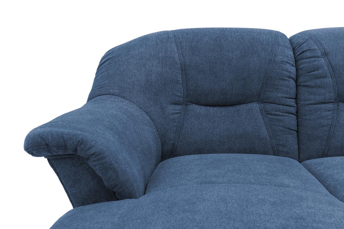 Ecksofa Sarafina - Schwarz/Dunkelblau, KONVENTIONELL, Textil (146/232cm) - MID.YOU